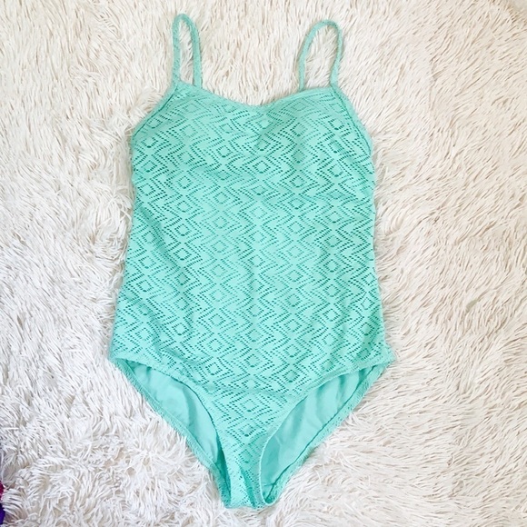 Catalina Mint Colored One Piece Swimsuit Y2K - Picture 1 of 6